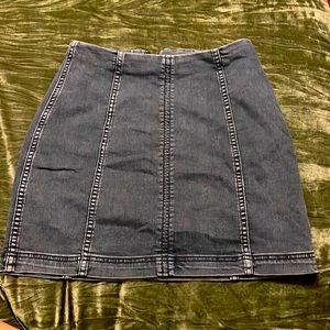 Free People Denim Stretch Mini Skirt